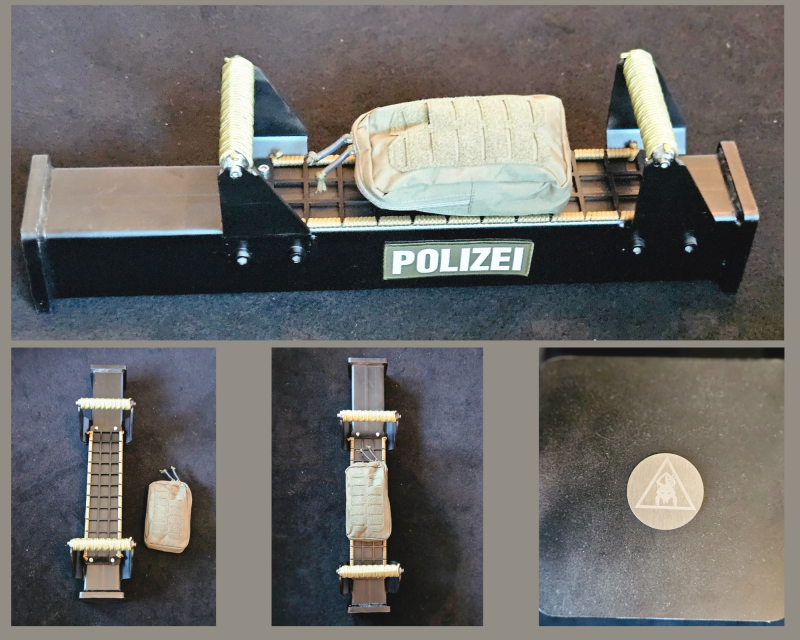 Taktische Ramme mittel mit 2,5 Kg Dual Strike Schwungmasse, Paracord-Griffen und gehärteter Schlagplatte - professionelles Breaching Tool für Polizei und Spezialeinheiten. Für Behörden und Spezialkräfte: Türramme als Behördenartikel in verschiedenen Varianten erhältlich