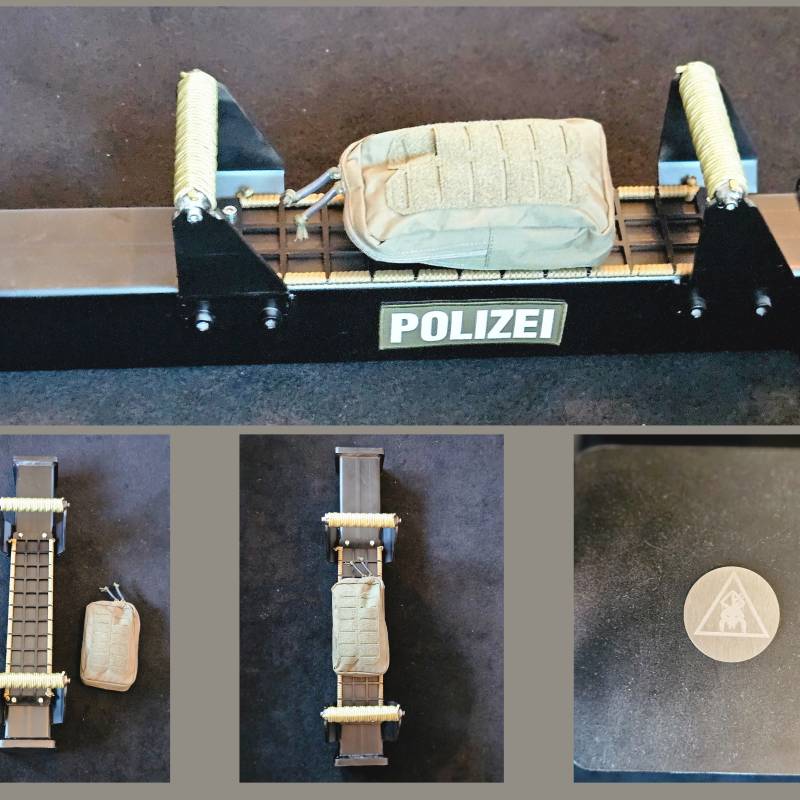 Taktische Ramme mittel mit 2,5 Kg Dual Strike Schwungmasse, Paracord-Griffen und gehärteter Schlagplatte - professionelles Breaching Tool für Polizei und Spezialeinheiten. Für Behörden und Spezialkräfte: Türramme als Behördenartikel in verschiedenen Varianten erhältlich