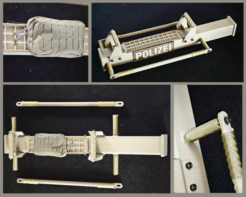 Taktische Ramme groß mit 30 Kg Schlagkraft - robustes Breaching Tool mit Dual Strike Schwungmasse und Paracord-Griffen für Polizei und Spezialeinheiten